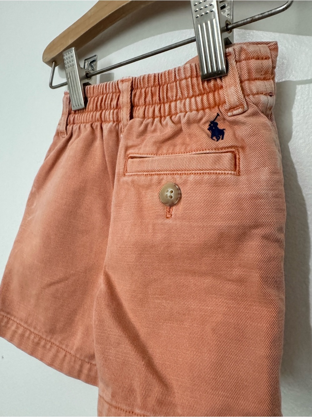 Ralph Lauren Kids Peach Elastic-Waist Shorts